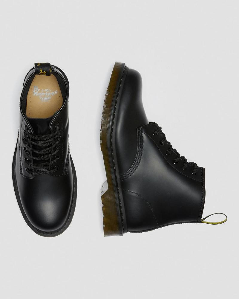 Dr Martens 101 Smooth Leren Enkellaars Dames Zwart | NL 96XYU